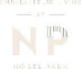 The image features a black background with white text that reads "UNPARALLELED LIVING AT NOBEL PARK".