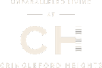 A poster advertising Unparalleled Living at Cringleford Heights.